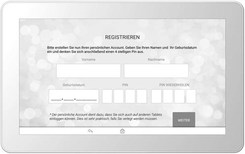 Registrierung am Terminal