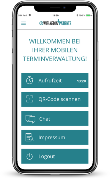 Startseite der Smartphone App